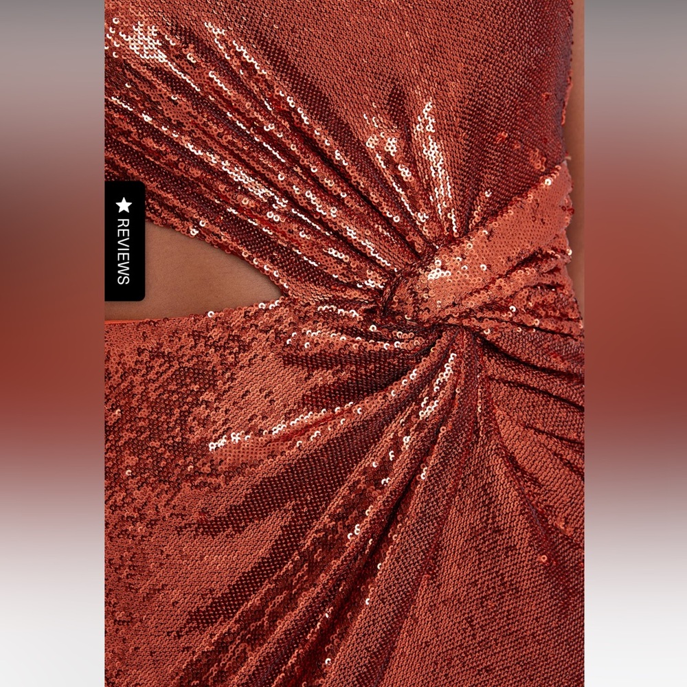 NWT Halston VAL SEQUIN ONE SHOULDER MINI 16 - Picture 5 of 9